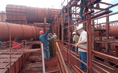 Presidente Cantafio inspeciona a los avances de Planta de Pellas