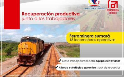 Ferrominera reactivará 6 locomotoras para sumar  a la producción