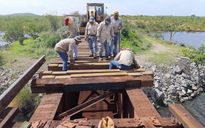 En el km 59 Ferrocarril ejecuta rehabilitación de puente ferroviario El Lindero