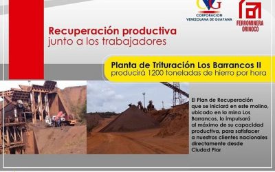 Planta de Trituración Los Barrancos II producirá 1200 Ton/h de Fe