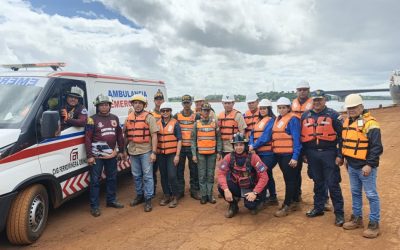 FERROMINERA ORINOCO EJECUTA CON ÉXITO SIMULACRO DE RESCATE EN SU MUELLE PRINCIPAL