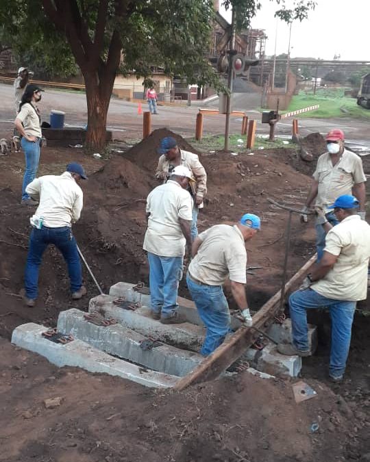 Ferrominera rehabilita Línea de Almacenaje de Ferrocarril