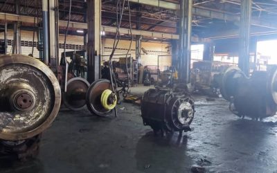 Ferrominera inicia instalación de ruedas nacionales en tercera locomotora