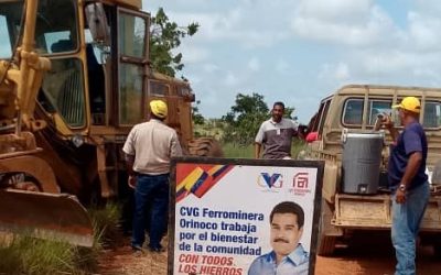 Ferrominera inicia recuperación de la carretera de El Pao de la Nueva Fortuna