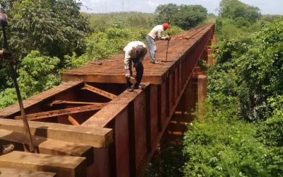 Ferrocarril rehabilitó puente «Río Claro»