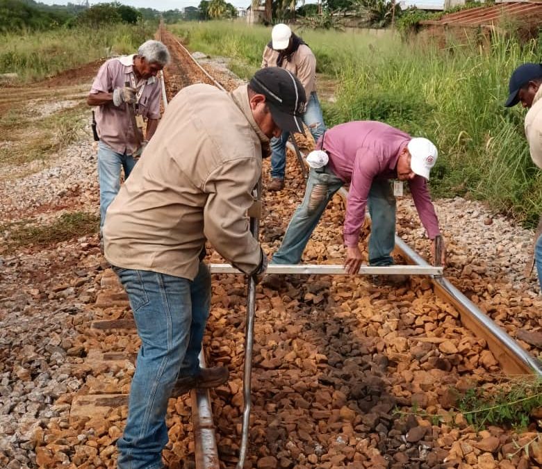 Ferrominera optimiza kilómetros 14, 16 y 16.5 de la línea férrea principal